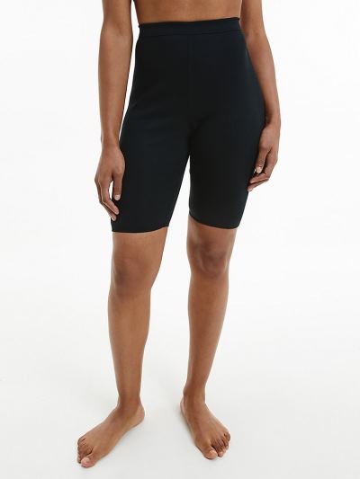 Calvin Klein Underwear HU130439 | Calvin Klein Ribbed Lounge Cycle Női Rövidnadrág Fekete